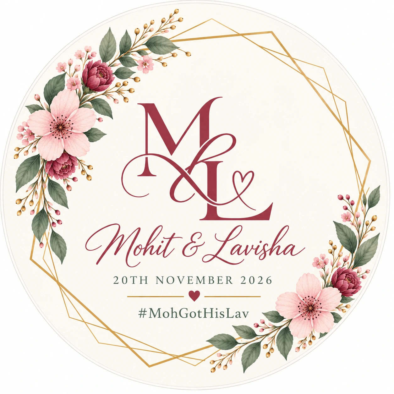 Lavisha and Mohit wedding logo